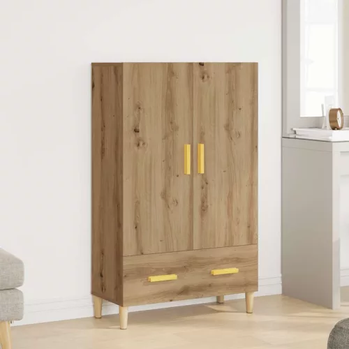  Highboard artisan tölgy 70x31x115 cm gépi úton előállított fa