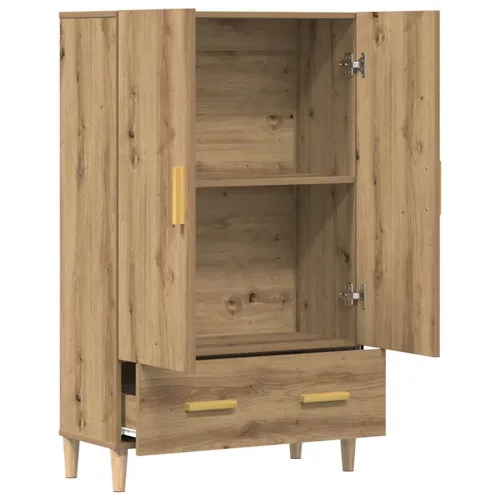  Highboard artisan tölgy 70x31x115 cm gépi úton előállított fa