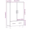  Highboard artisan tölgy 70x31x115 cm gépi úton előállított fa