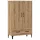  Highboard artisan tölgy 70x31x115 cm gépi úton előállított fa