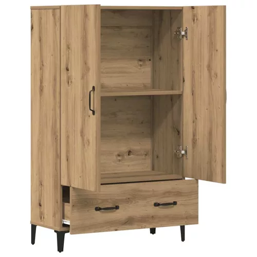  Highboard artisan tölgy 70x31x115 cm gépi úton előállított fa