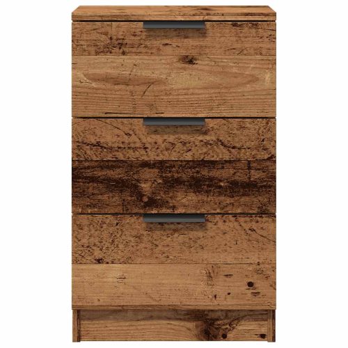  antik fa színű szerelt fa éjjeliszekrény 40 x 36 x 65 cm