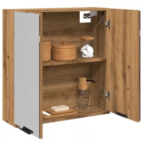    kézműves tölgy szerelt tükrös fürdőszobaszekrény 64x20x66,5cm