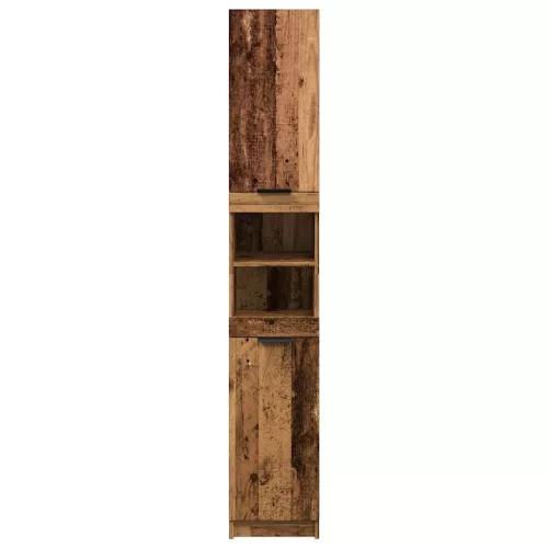  Fürdőszobaszekrény Régi fa 32x34x188,5 cm Gépelt fa