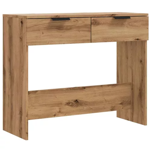  kézműves tölgy színű szerelt fa dohányzóasztal 90x36x75 cm