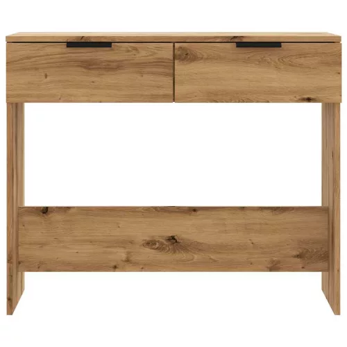  kézműves tölgy színű szerelt fa dohányzóasztal 90x36x75 cm