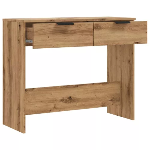  kézműves tölgy színű szerelt fa dohányzóasztal 90x36x75 cm