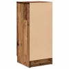  2 db antik fa színű szerelt fa tálalószekrény 30 x 30 x 70 cm