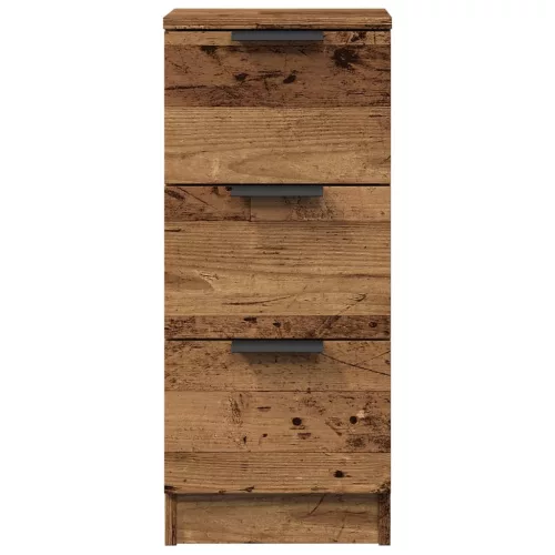  antik fa színű szerelt fa tálalószekrény 30 x 30 x 70 cm