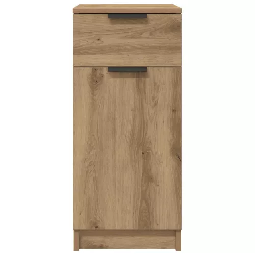  kézműves tölgy színű szerelt fa íróasztalszekrény 33x50x75 cm