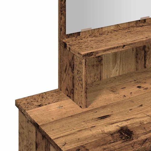  öltözőasztal tükörrel régi fa 86,5x35x136 cm