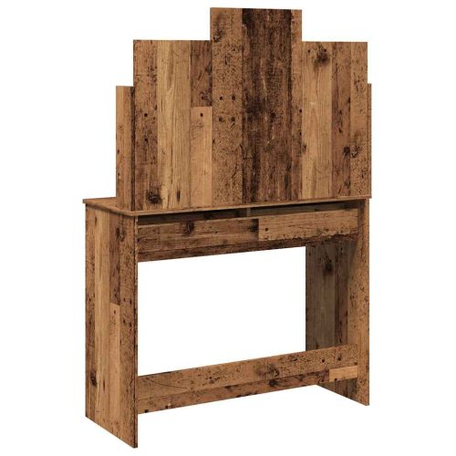  öltözőasztal tükörrel régi fa 96x39x142 cm