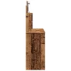  antik fa színű fésülködőasztal LED-del 96x40x142 cm