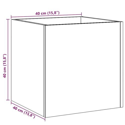  régi fa szerelt fa virágtartó 40 x 40 x 40 cm