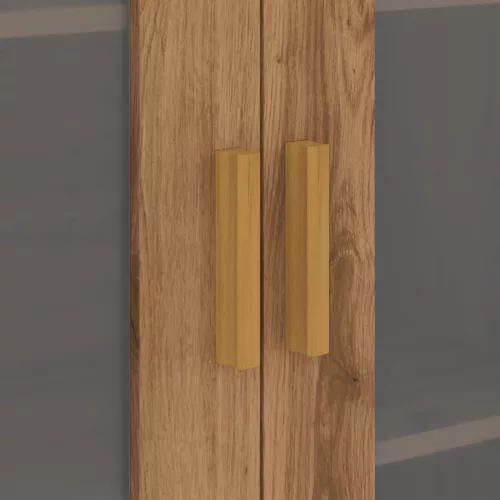  kézműves tölgy színű függő faliszekrény 69,5 x 34 x 90 cm