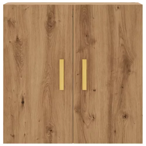  kézműves tölgy színű szerelt fa faliszekrény 60 x 31 x 60 cm