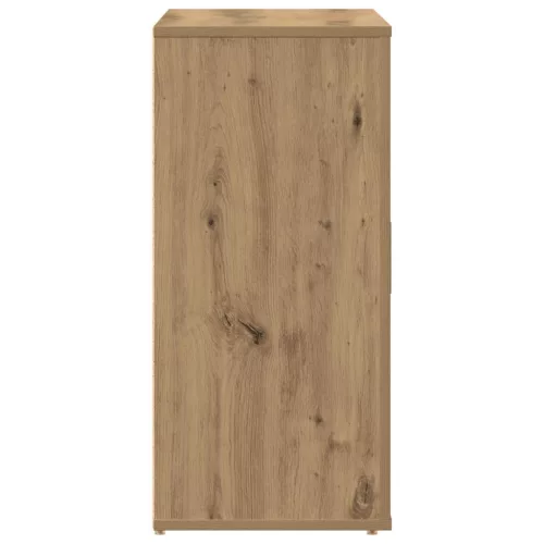  kézműves tölgy színű szerelt fa tálalószekrény 80 x 33 x 70 cm