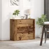  öreg fa árnyalatú szerelt fa tálalószekrény 80 x 33 x 70 cm