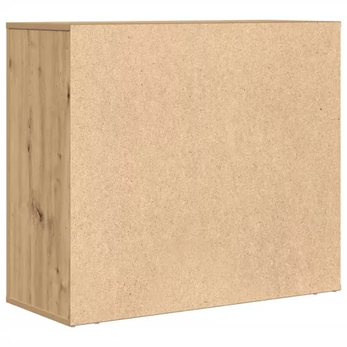  kézműves tölgy színű szerelt fa tálalószekrény 80 x 33 x 70 cm