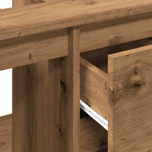  kézműves tölgy színű mosdószekrény 65 x 33 x 60 cm