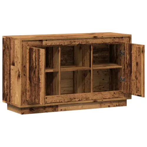  antik fa színű szerelt fa tálalószekrény 102 x 35 x 60 cm