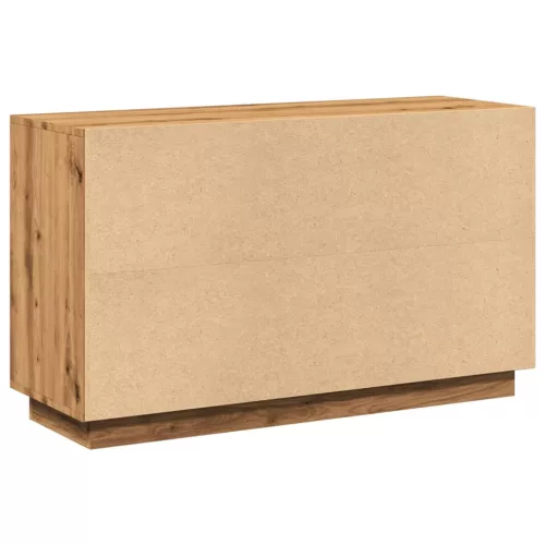  kézműves tölgy színű szerelt fa tálalószekrény 102 x 35 x 60 cm