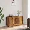  antik fa színű szerelt fa tálalószekrény 102 x 35 x 55 cm