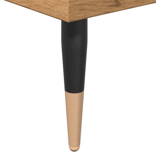  kézműves tölgy színű szerelt fa fürdőszobaszekrény 30x30x190 cm