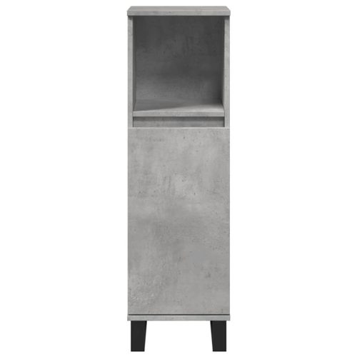  betonszürke szerelt fa fürdőszobaszekrény 30 x 30 x 100 cm