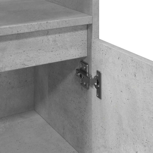  betonszürke szerelt fa fürdőszobaszekrény 30 x 30 x 100 cm