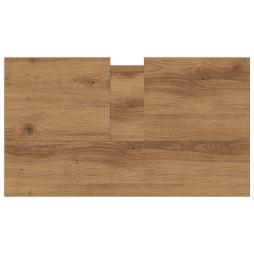  kézműves tölgy színű szerelt fa fürdőszobaszekrény 58x33x60 cm