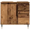  antik fa színű szerelt fa fürdőszobaszekrény 65 x 33 x 60 cm
