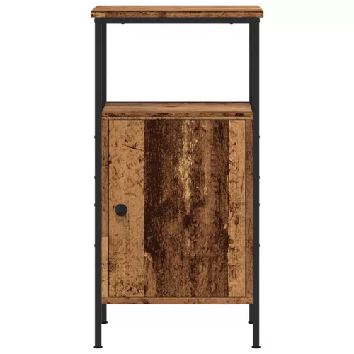  2 db antik fa színű szerelt fa éjjeliszekrény 41 x 31 x 80 cm