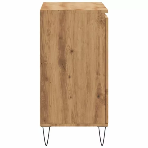  kézműves tölgy színű szerelt fa tálalószekrény 104 x 35 x 70 cm