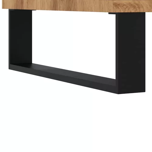  kézműves tölgy színű szerelt fa tálalószekrény 104 x 35 x 70 cm