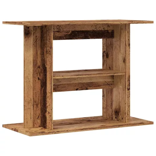  antik fa színű szerelt fa akváriumállvány 85 x 35 x 60 cm