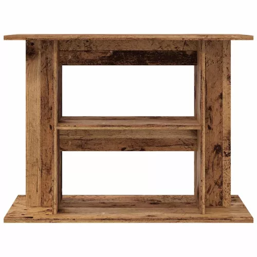  antik fa színű szerelt fa akváriumállvány 85 x 35 x 60 cm