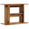  antik fa színű szerelt fa akváriumállvány 85 x 35 x 60 cm