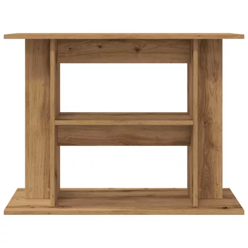  kézműves tölgy színű szerelt fa akváriumállvány 80x35x60 cm