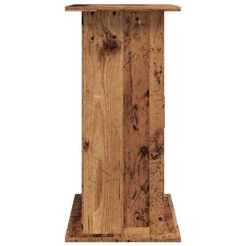  antik fa színű szerelt fa akváriumállvány 81x36x73 cm