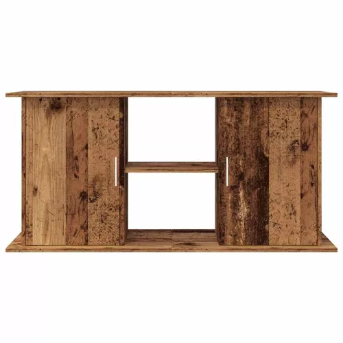  antik fa színű szerelt fa akváriumállvány 121x41x58 cm