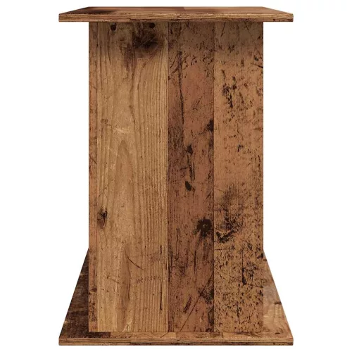  antik fa színű szerelt fa akváriumállvány 121x41x58 cm