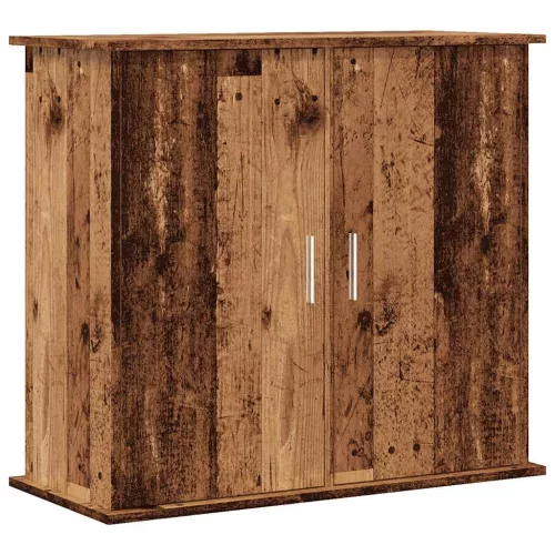  antik fa színű szerelt fa akváriumállvány 81x36x73 cm
