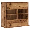  antik fa színű szerelt fa akváriumállvány 81x36x73 cm