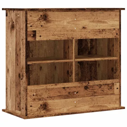  antik fa színű szerelt fa akváriumállvány 81x36x73 cm