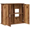  antik fa színű szerelt fa akváriumállvány 81x36x73 cm