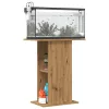  kézműves tölgy színű szerelt fa akváriumállvány 36x60,5x72,5 cm