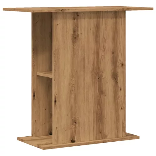  kézműves tölgy színű szerelt fa akváriumállvány 36x75x72,5 cm