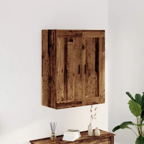  antik fa színű szerelt fa fali szekrény 69,5 x 34 x 90 cm