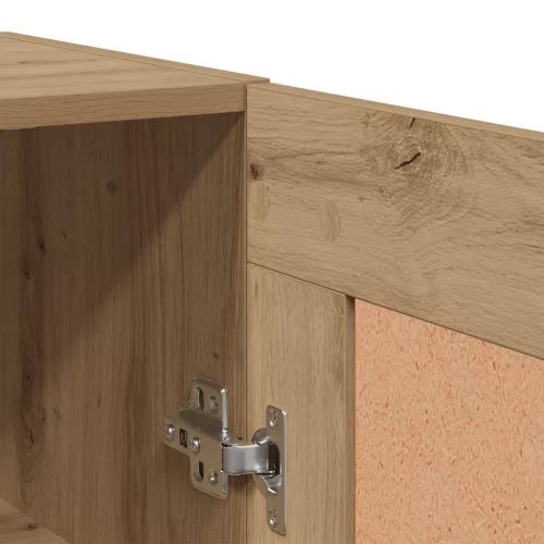  kézműves tölgy színű szerelt fa fali szekrény 69,5 x 34 x 90 cm